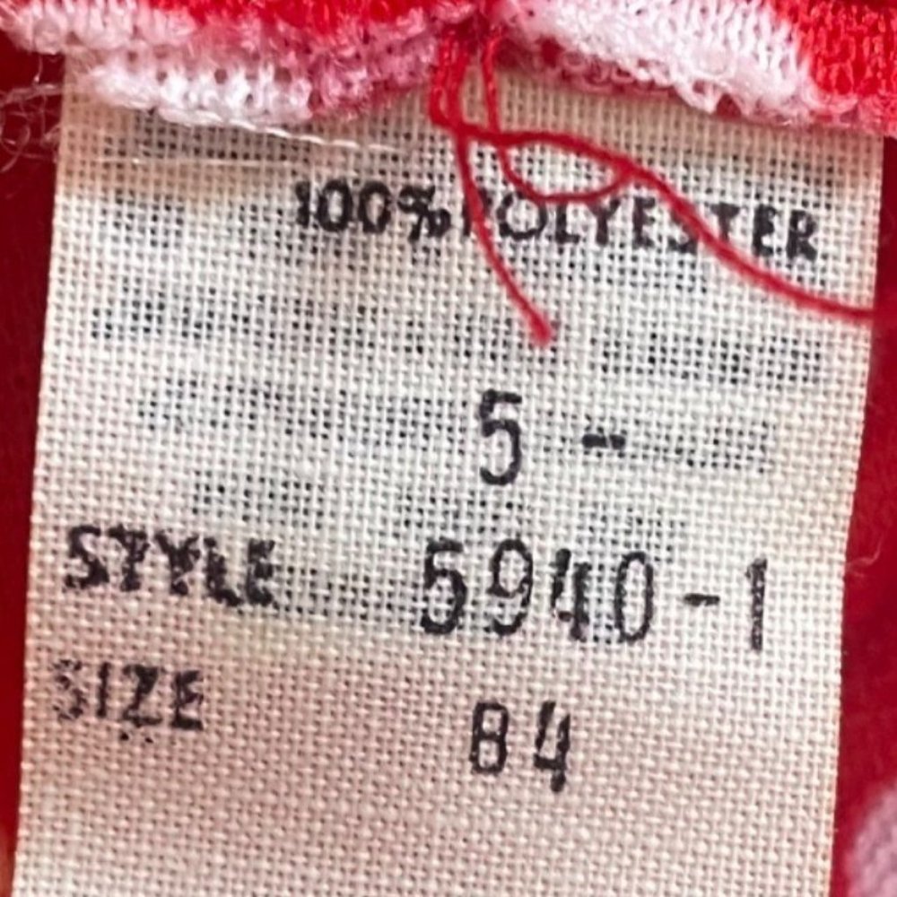 70s Red and White Polka Dot Peter Pan Collar Button Front Shirt Shacket Size 2X. - Picture 5 of 6